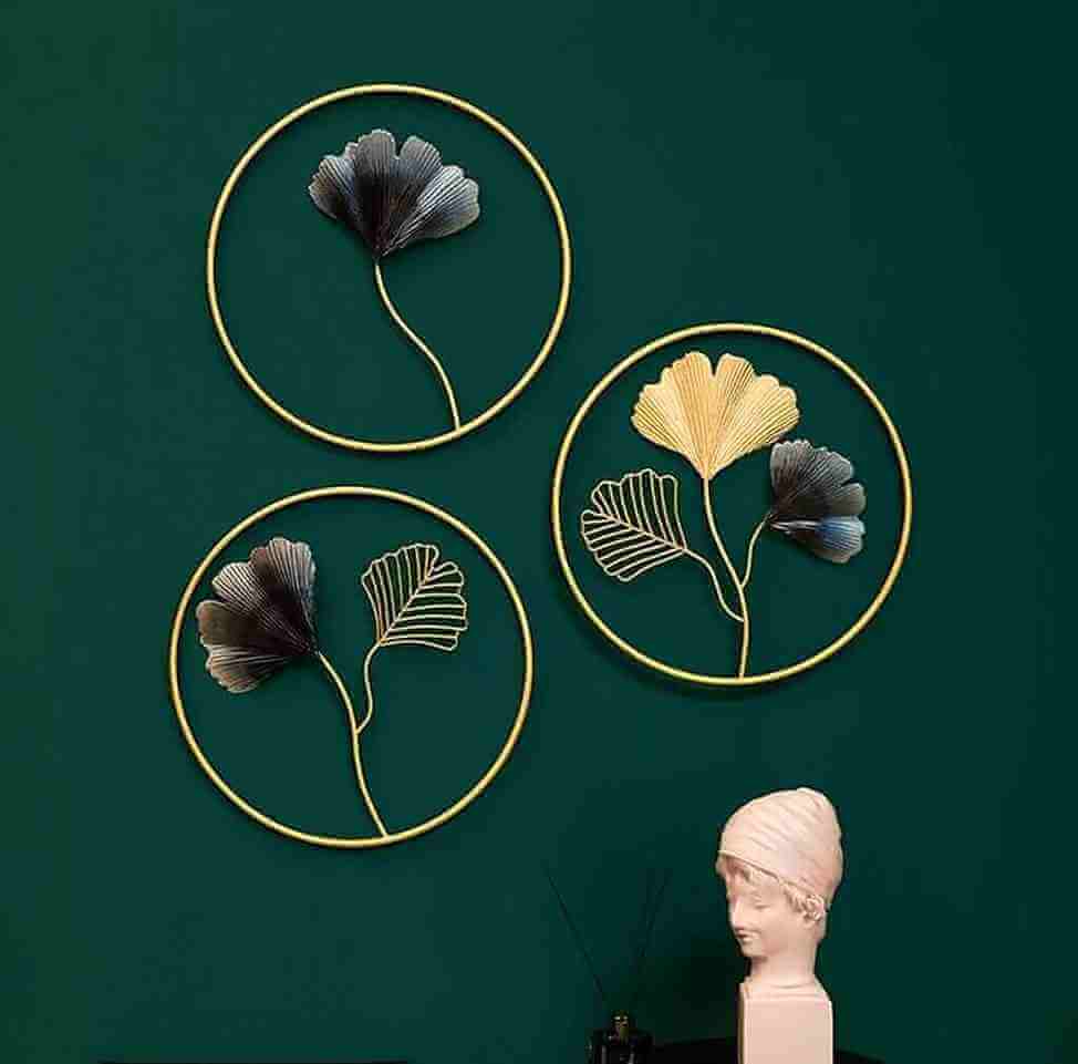 Ginkgo Leaf Metal Wall Sculptures