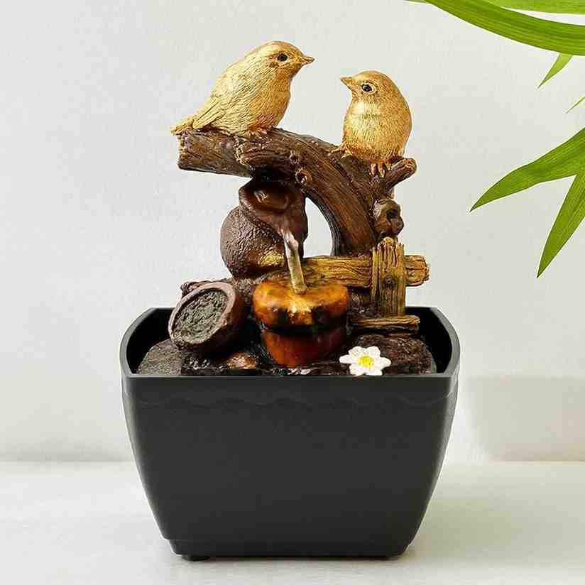 Home Centre Alpine Polyresin Bird Water Fountain