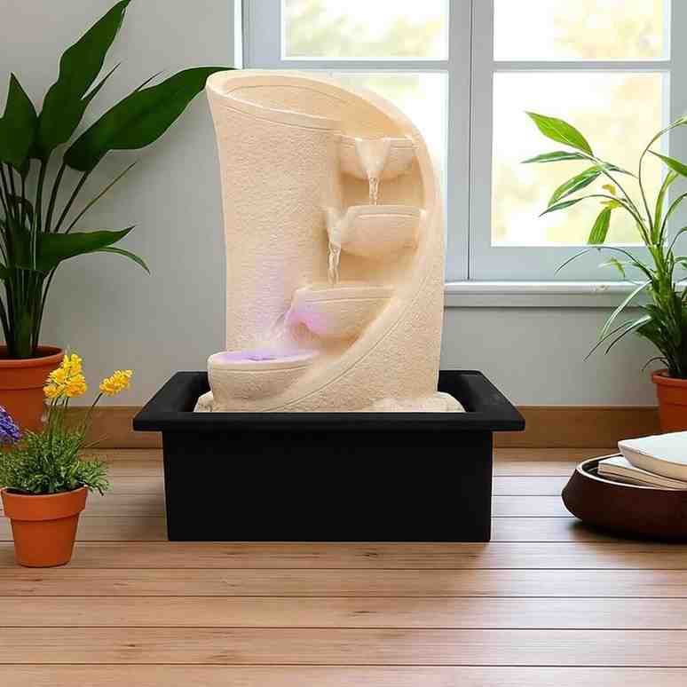 Modern Spiral Tabletop Water Fountain