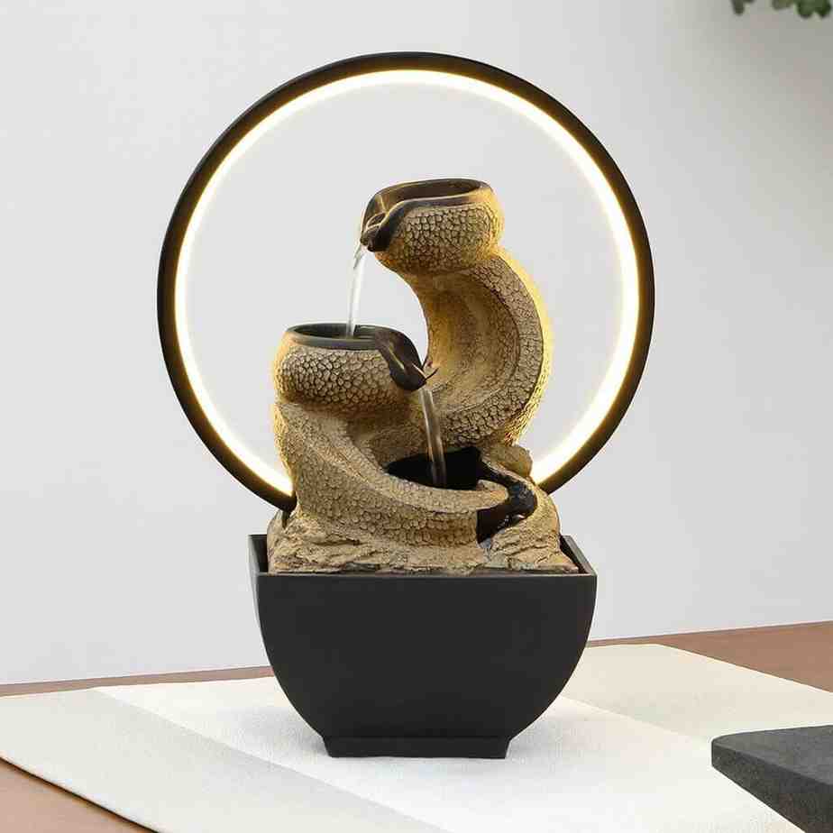 PRECHANA Tabletop Water Fountain