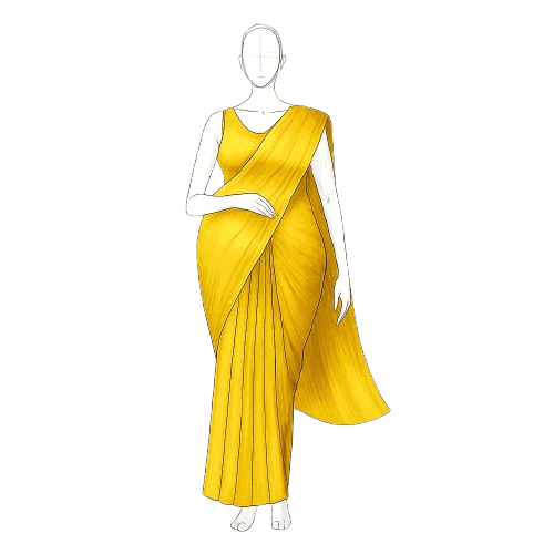 Apple Shape Saree