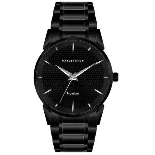 Carlington Premium Black Chain Watch